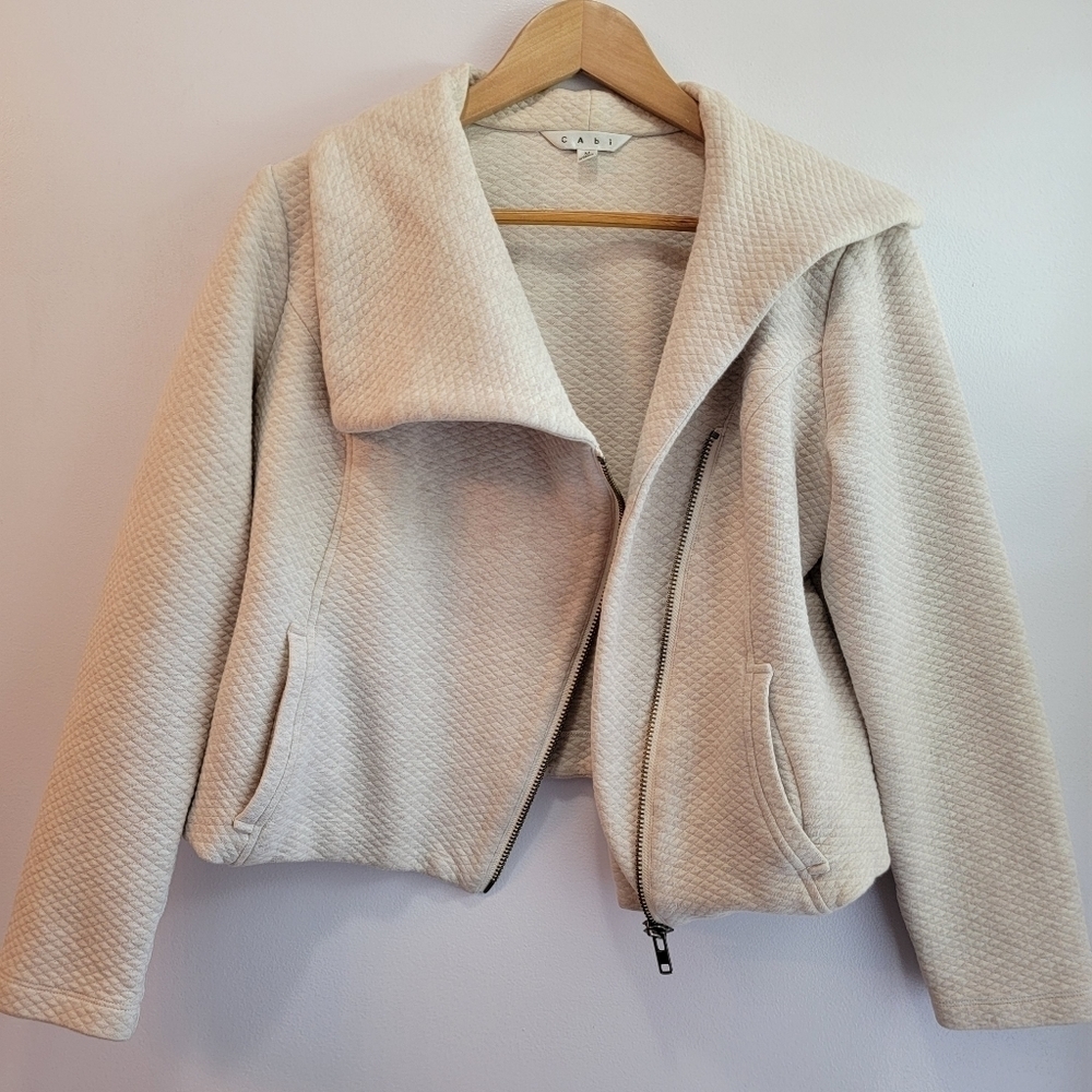 Cabi Quilted Moto Style Jacket Size M - Picture 3 of 5